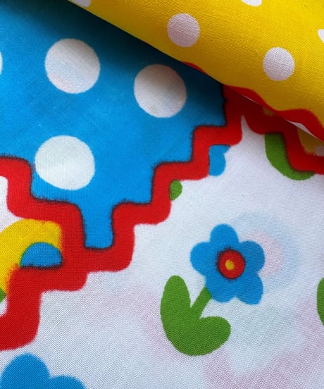 patchwork print super wide leg pants A（70s fabric）