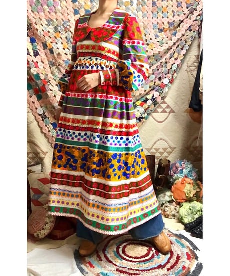 flower striped dress