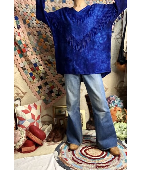fringe tie-dye rayon tops