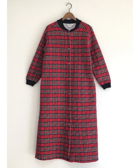 plaid quilting robe
