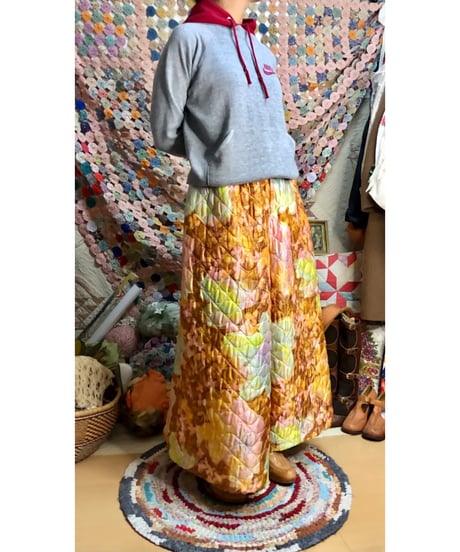 70s quilted super wide pants