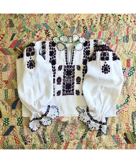 vintage croatian embroidered blouse