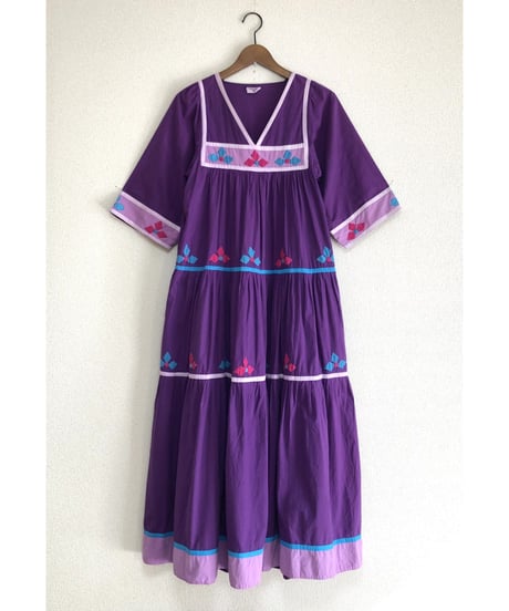 patchwork tiered dress