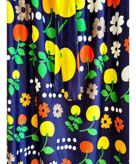 70s fruits & flower skirt