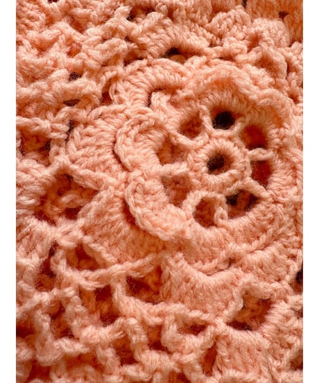hand knit flower vest