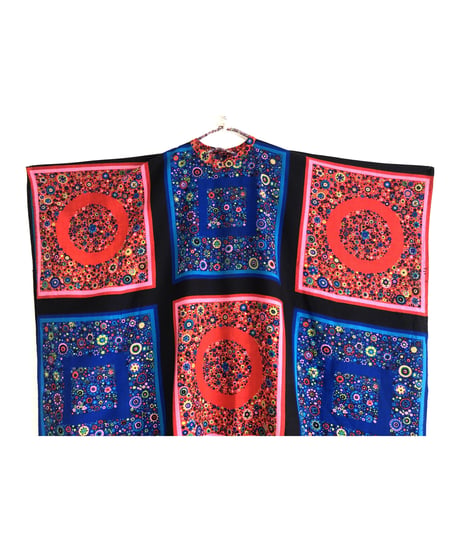 60's flower kaftan dress