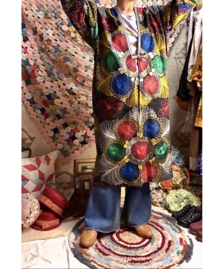 suzani embroidered robe