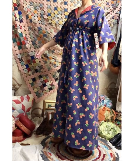70's belly flower one-piece
