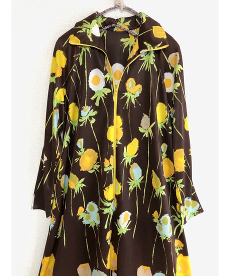 70's flower easy dress