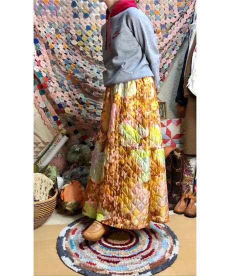 70s quilted super wide pants