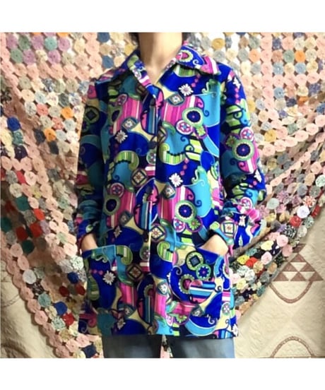 60-70's psychedelic shirt jacket