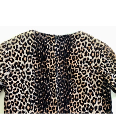 70-80's corduroy leopard all-in-one