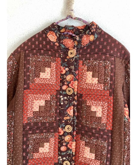 w.face flower patchwork  jacket