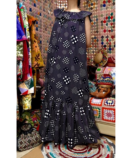 70s polka dots dress