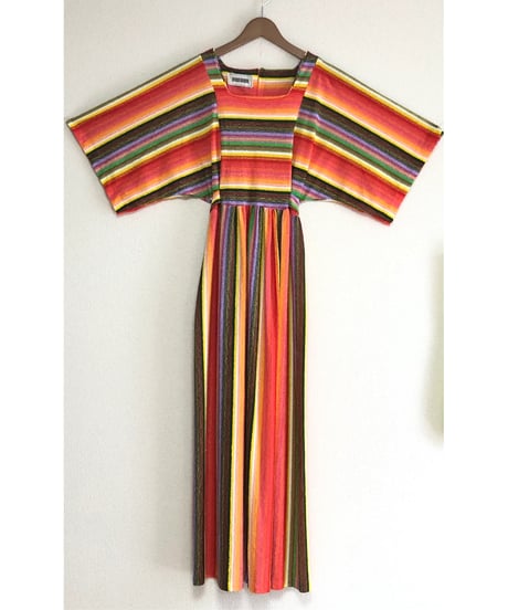 60s mulch stripe pile dress