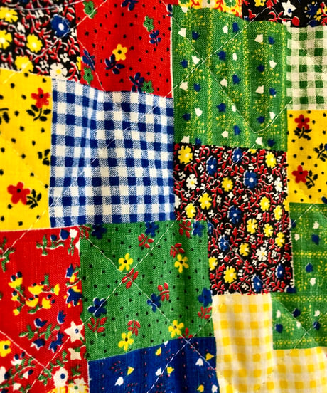 70s patchwork print bag