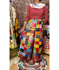 patchwork super wide leg pants