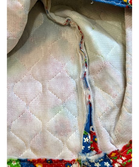 70s patchwork print quilting skirt