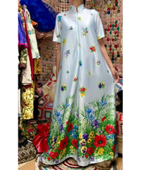 70-80s flower dress