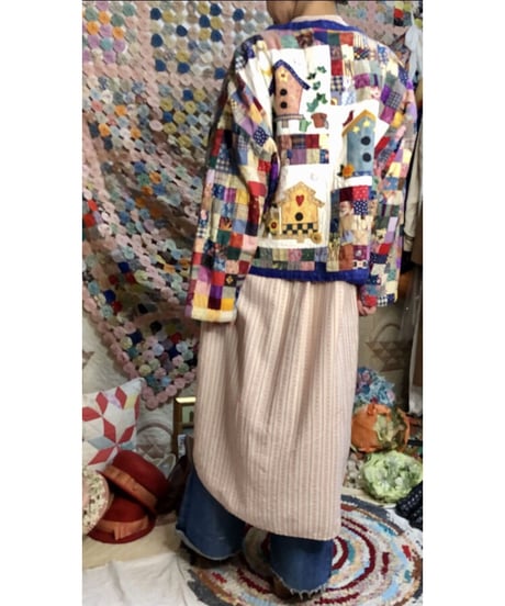 patchwork house motif jacket