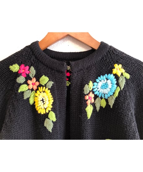 60s embroidered cardigan