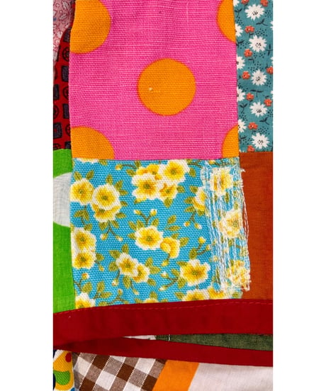 patchwork super wide leg pants