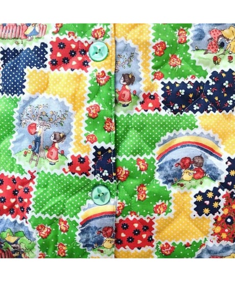 patchwork print quilting robe & bag set