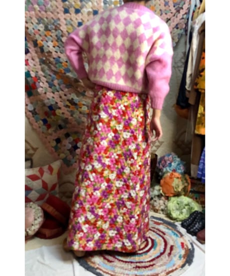 diamond pattern mohair sweater