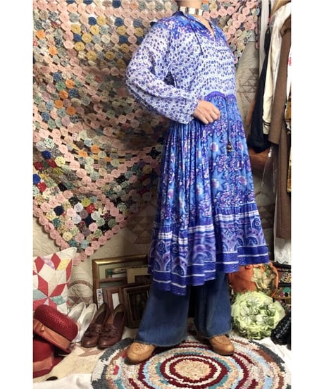 vintage indian cotton dress ①