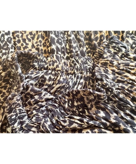 80s leopard tiered skirt