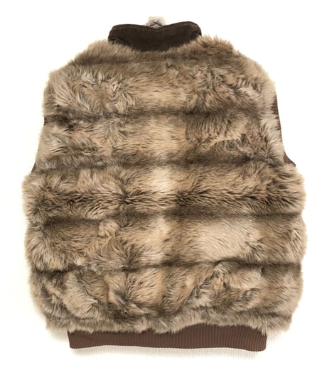 70-80's hansa branta by stearns faux fur down vest