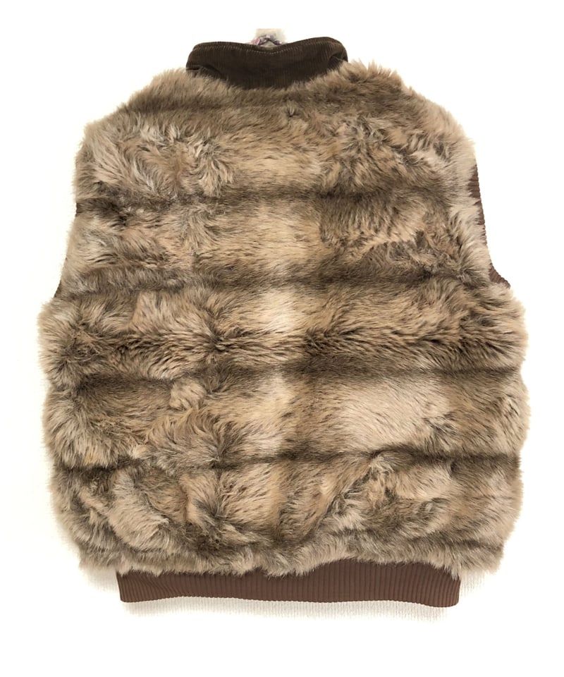 70-80's hansa branta by stearns faux fur down v