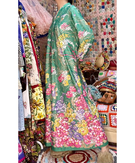 70s flower easy dress