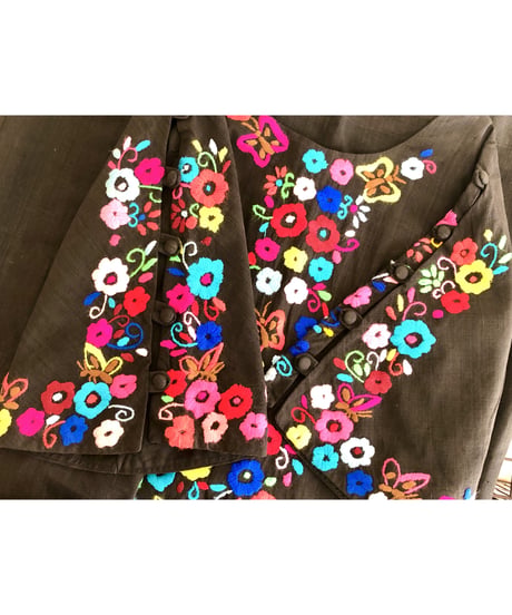 60-70's hand embroidered mexican dress