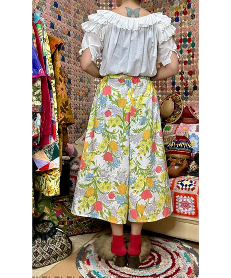 botanical wide leg pants（70s fabric）A