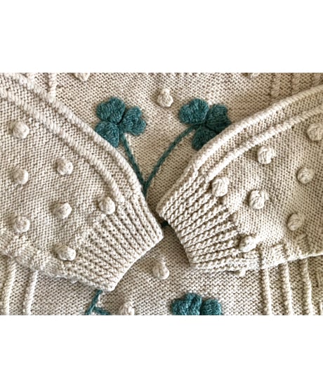 ireland hand knit shamrock motif sweater