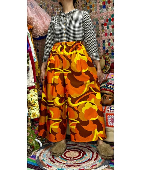 super wide leg pants（60-70s fabric）