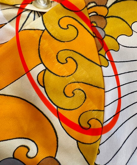 70s psychedelic print dress
