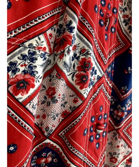 handkerchief patchwork print robe
