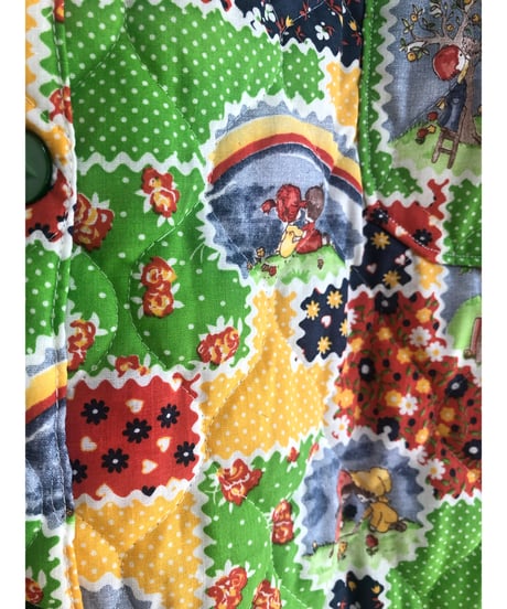 patchwork print quilting robe & bag set