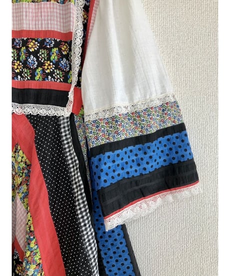 70's patchwork print one-piece