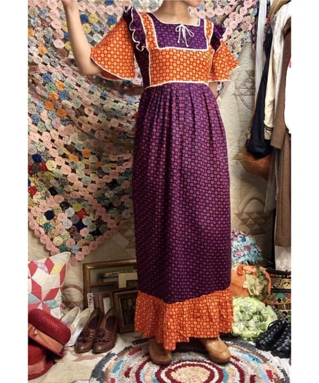 vintage pakistan cotton one-piece②