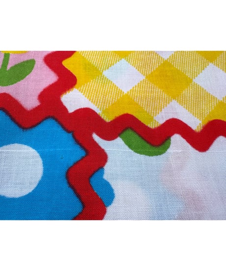 patchwork print super wide leg pants B（70s fabric）