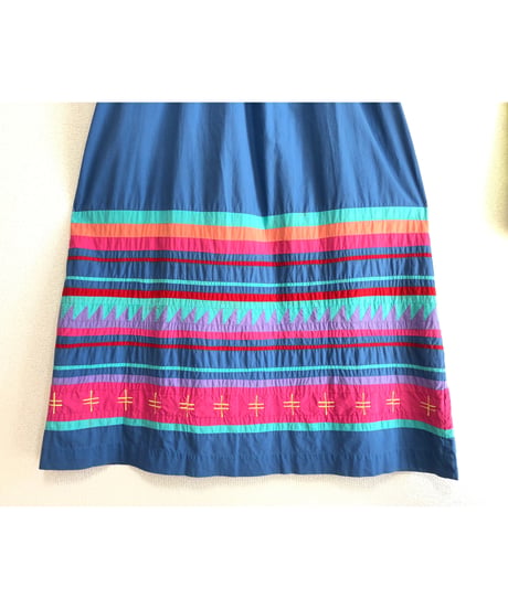 70s patchwork cotton dress
