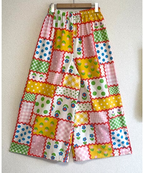 super wide leg pants（70s fabric）