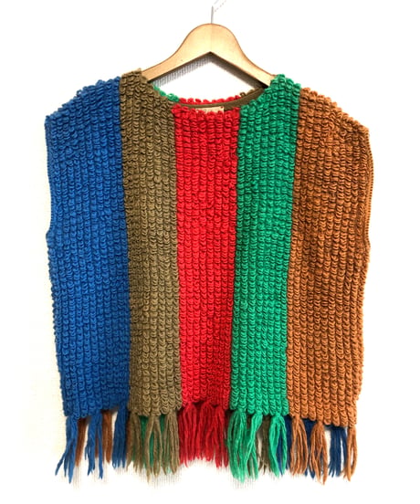 60s colorful knit vest