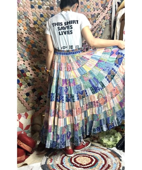 indian cotton skirt pastel