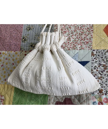 50's nylon woven purse