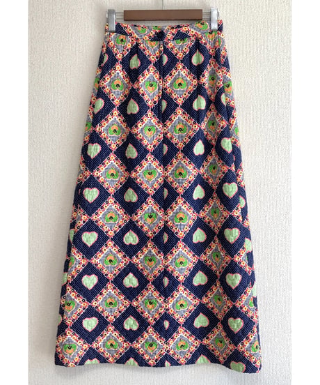70s heart motif quietd skirt