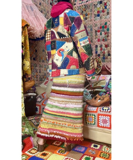 unique crazy quilt print jacket